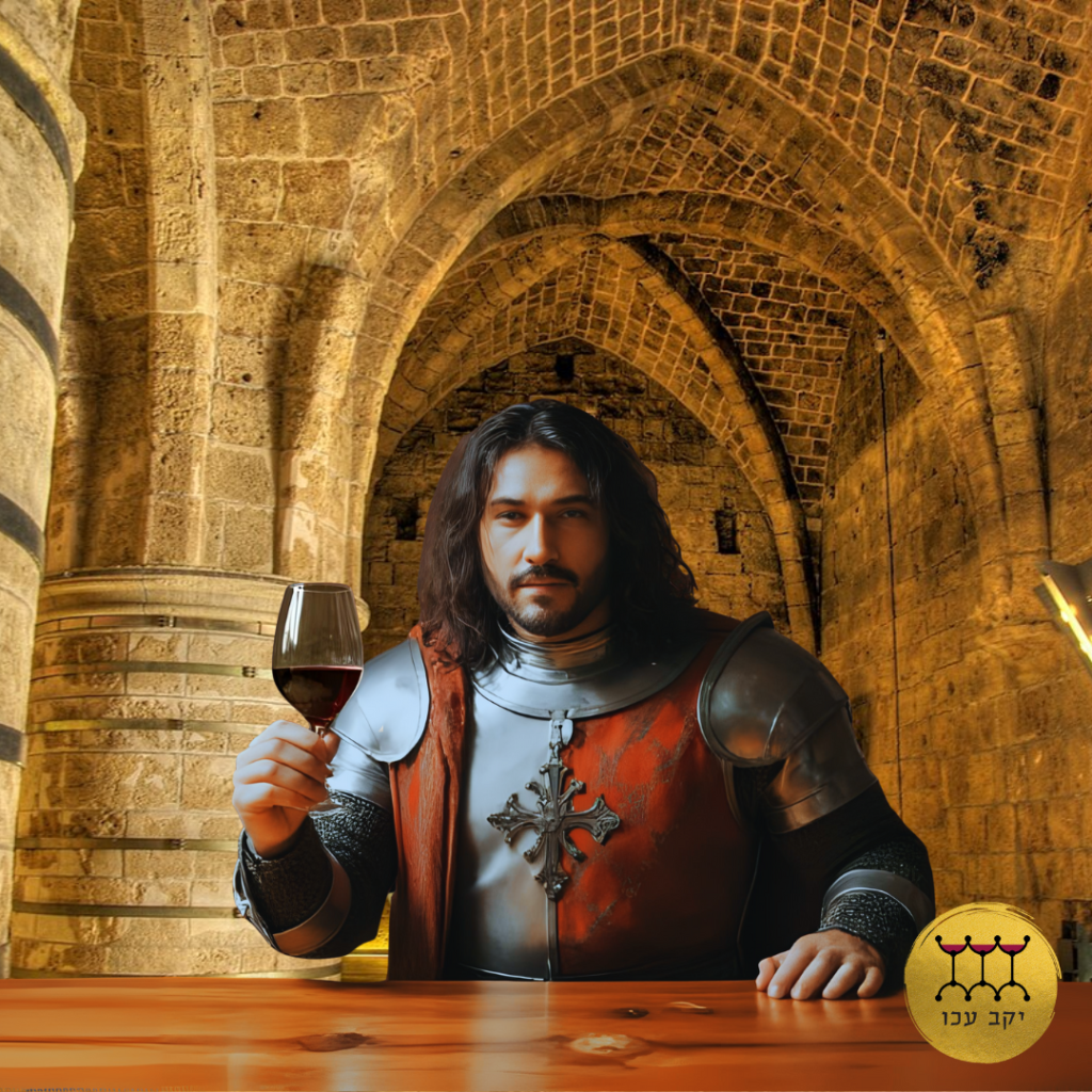 אביר שותה יין